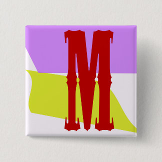 The Letter M Square Button