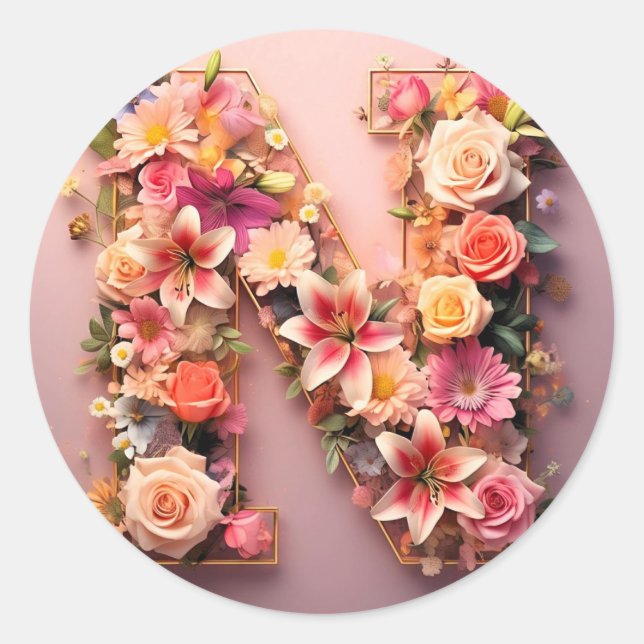 The Letter N Envelope Sticker (Front)