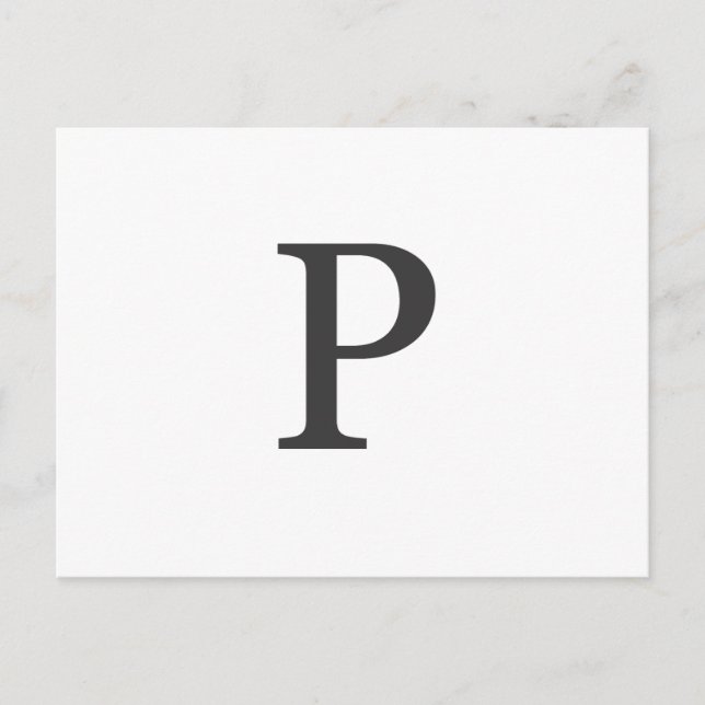 "the letter P" Postcard (Front)