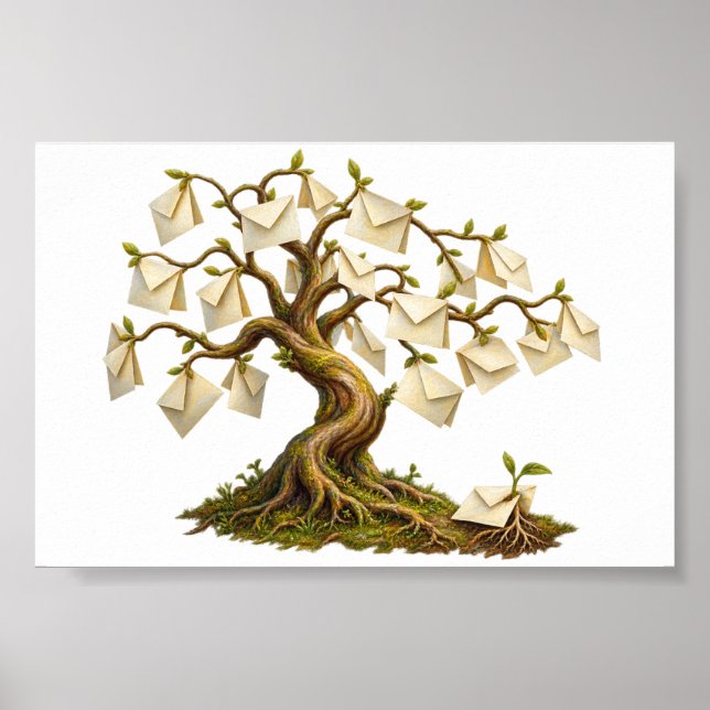 The Letter Tree Envelopes 6x4 Poster (Front)