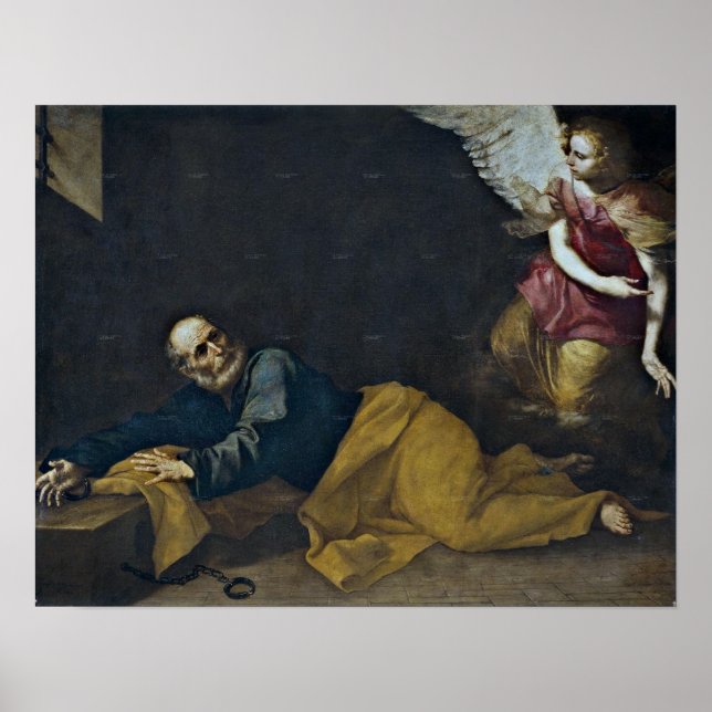 The Liberation of Saint Peter by Jusepe de Ribera Poster (Front)