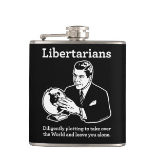 The Libertarian Plot Hip Flask