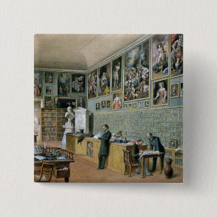 The Library 15 Cm Square Badge