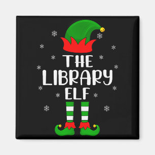 The Library Elf Christmas Party Matching Family Xm Magnet