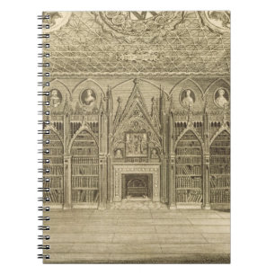 The Library, engraved by Godfrey, from 'Descriptio Notebook