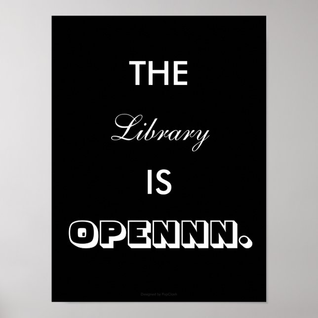 The Library Is Open - Poster (Front)