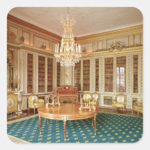 The library of Louis XVI  decorated in 1781 Square Sticker