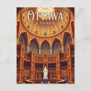 The Library of Parliament Canada Postcard