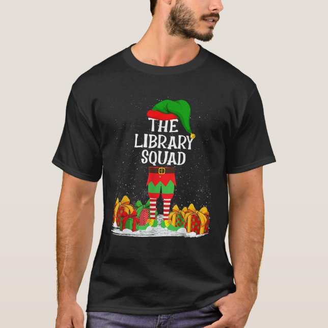 The Library Squad Elf Funny Matching Family Elf Ch T-Shirt (Front)