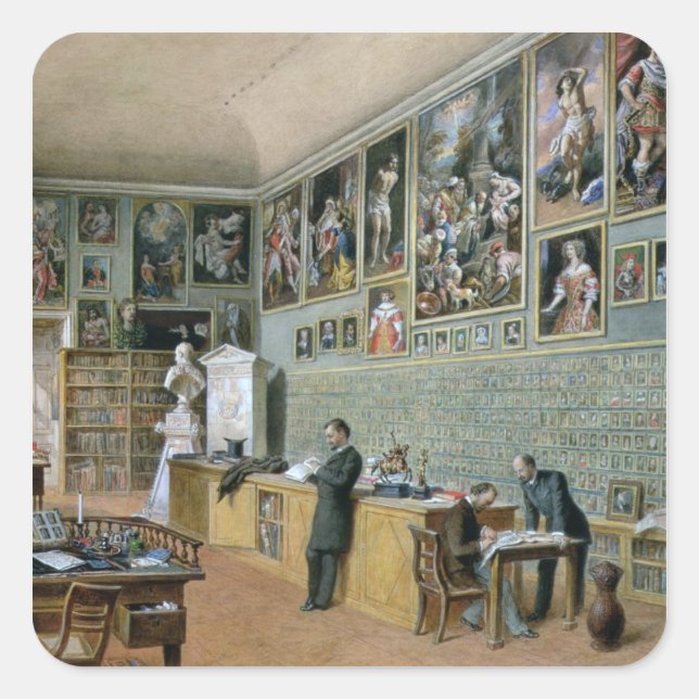 The Library Square Sticker (Front)