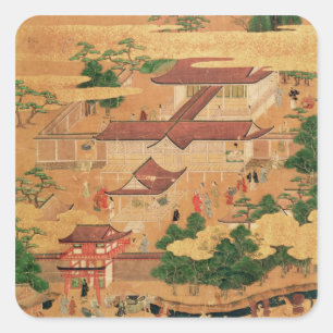 The Life and Pastimes of the Japanese Court, Tosa Square Sticker