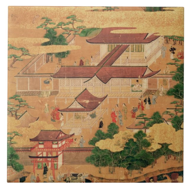 The Life and Pastimes of the Japanese Court, Tosa Tile (Front)