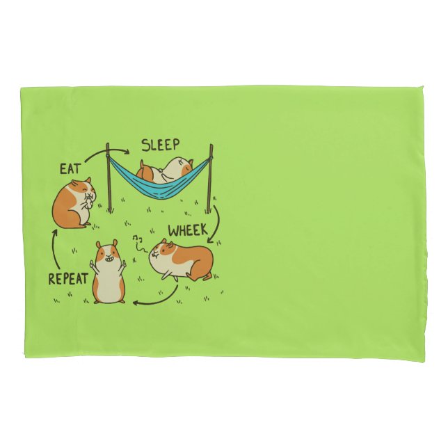 The life cycle of a Guinea Pig Pillowcase (Front)