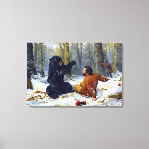 The Life of a Hunter A Tight Fix Arthur Tait 1856 Canvas Print