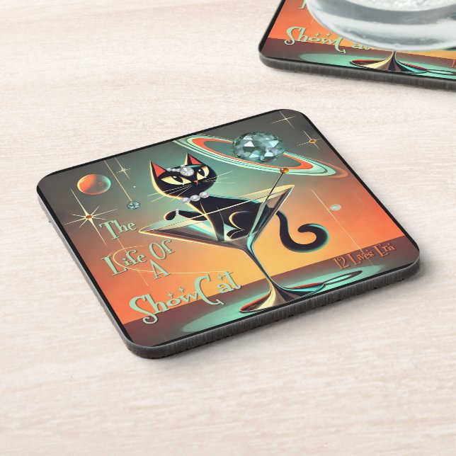 The Life Of A Showgirl Cat Coaster (Left Side)