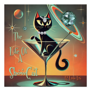 The Life Of A Showgirl Cat Poster