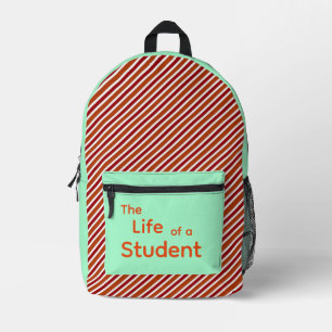 The Life of a Student Printed Backpack