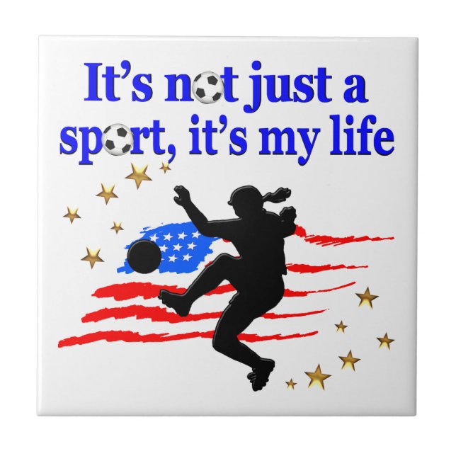 THE LIFE OF A USA SOCCER PLAYER DESIGN TILE (Front)