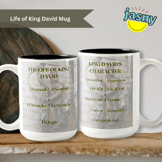 The Life Of King David Inspirational Christian Two-Tone Coffee Mug