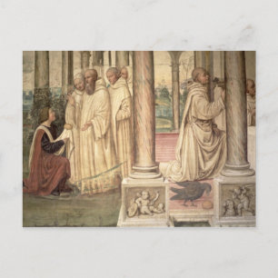 The Life of St. Benedict (fresco) (detail) 2 Postcard