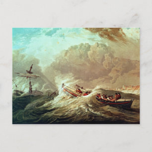 The Lifeboat off Tynemouth Bay Postcard