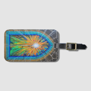 The Light 3 Church Stained Glass Window Luggage Tag
