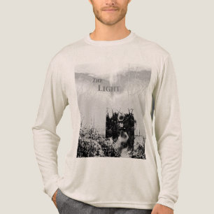 "The Light" in Black Grey Inspirational Message Tri-Blend Shirt