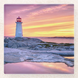 The Light Keeper   Peggy'S Cove Glass Coaster