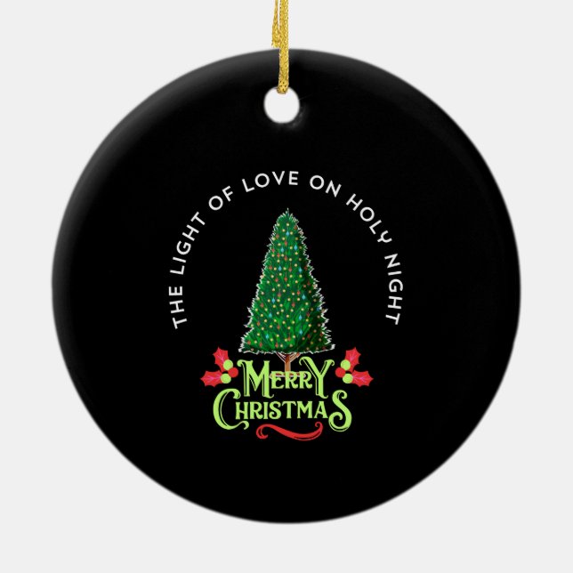 THE LIGHT OF LOVE ON HOLY NIGHT, CERAMIC TREE DECORATION (Back)
