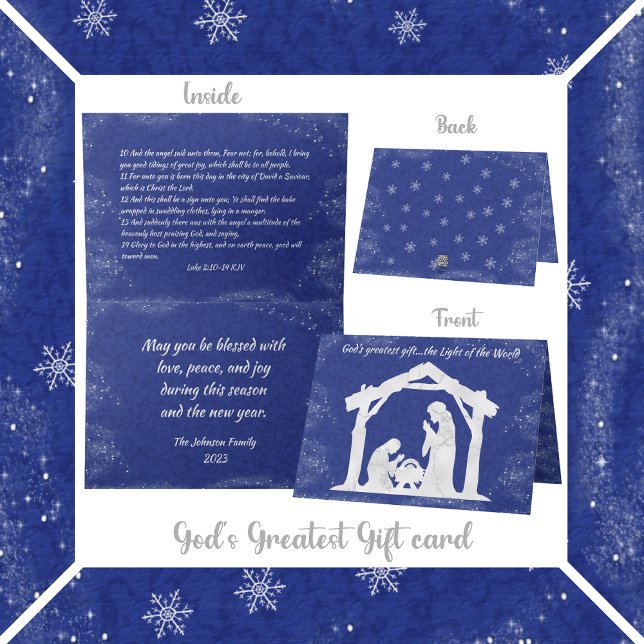 The Light of the World Christian Christmas Holiday Card (Creator Uploaded)