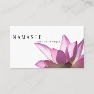 The Light Pink Lotus Flower on White © Business Card