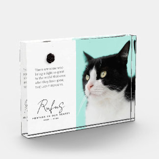 The Light Remains | Memorial Rose Custom Pet Photo Block