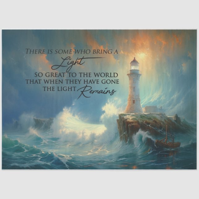 The Light Remains Tissue Paper (Front)