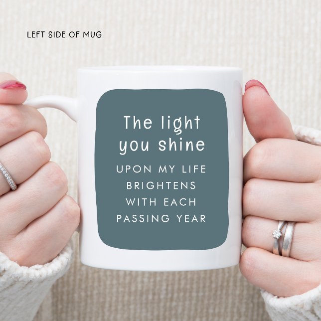 The Light You Shine Christmas Florals Coffee Mug (The Light You Shine Christmas Florals Coffee Mug - Left Side)