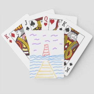 The Lighthouse and the Pier Classic Playing Cards