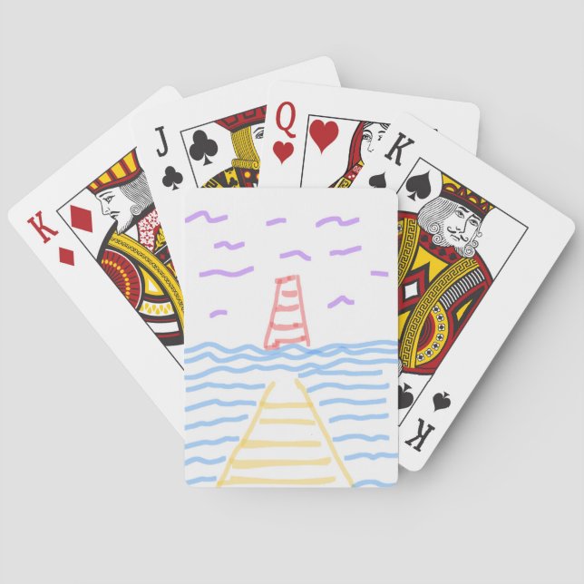 The Lighthouse and the Pier Classic Playing Cards (Back)