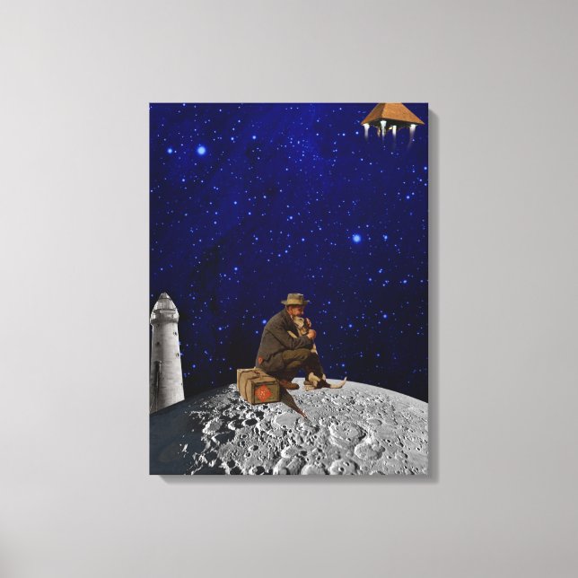 The lighthouse keeper returned home canvas print (Front)
