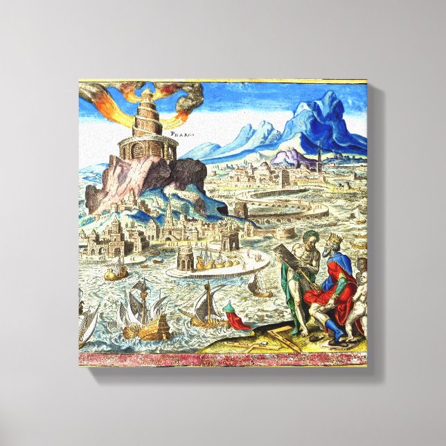 The lighthouse of the city of Alexandria Canvas Print (Front)