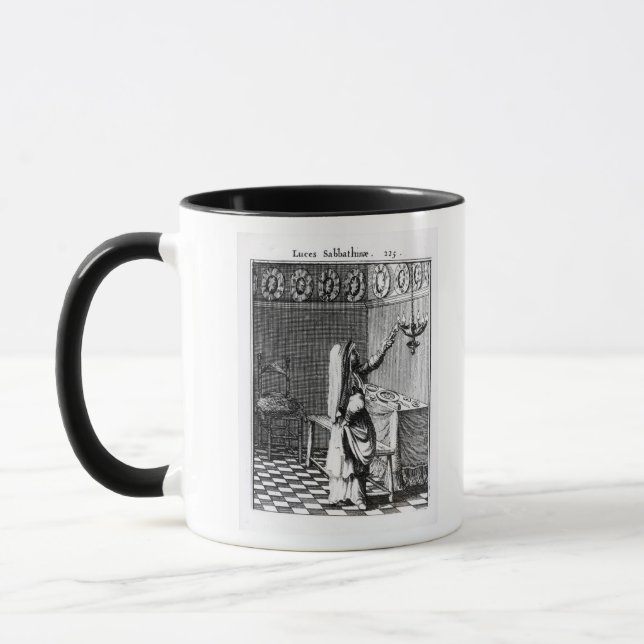 The Lighting of the Sabbath Candles Mug (Left)