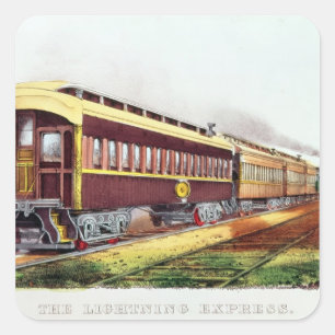 The Lightning Express Square Sticker
