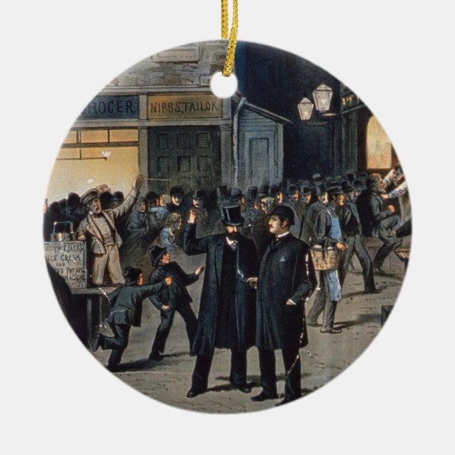 'The Lights O' London' (colour litho) Ceramic Tree Decoration (Front)