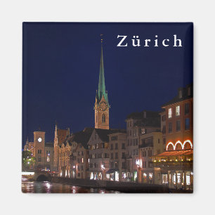 The lights of evening Zurich. Magnet
