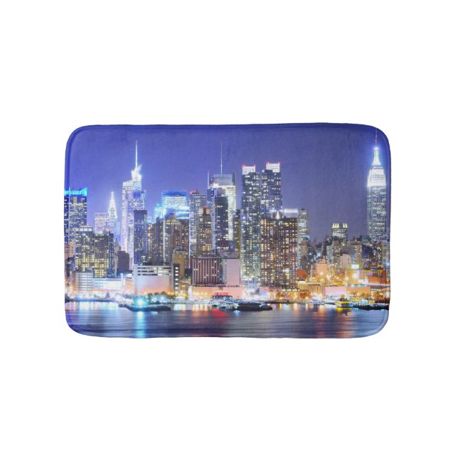 The Lights of the City at Night Bath Mat (Front)