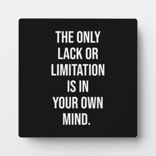 The Limit Is In your Mind, Gym, Hustle, Success Plaque