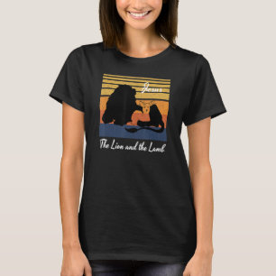 The Lion And The Lamb Christian Retro Jesus The La T-Shirt