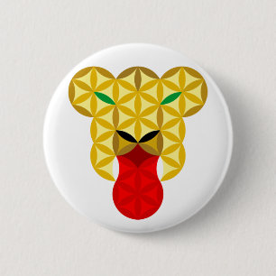 The Lion Cub of Life - Sacred Animals 02. 6 Cm Round Badge