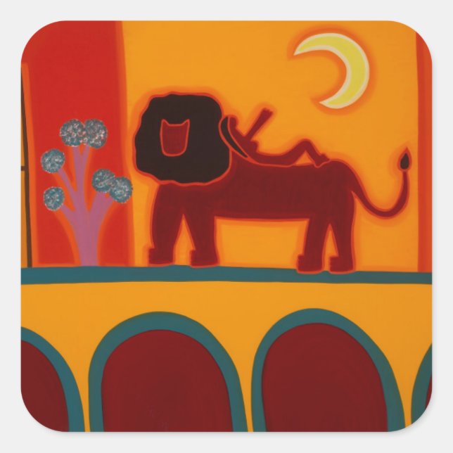 The Lion From Fulham Broadway 2008 Square Sticker (Front)