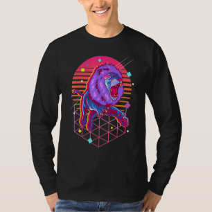 The Lion Japanese Vaporwave 80s Retro Pastel Goth  T-Shirt