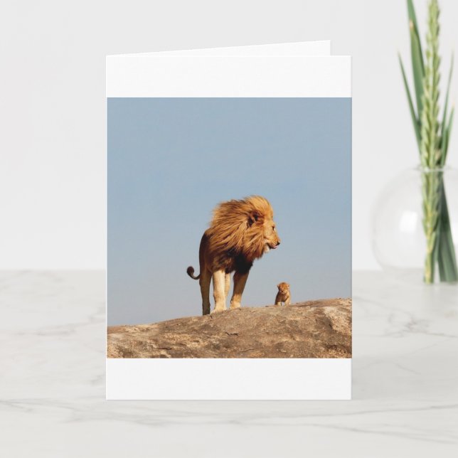 The Lion King ( Adult Lion and Cub) Card (Front)