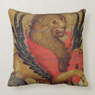 The Lion of St. Mark (oil on panel) Cushion
